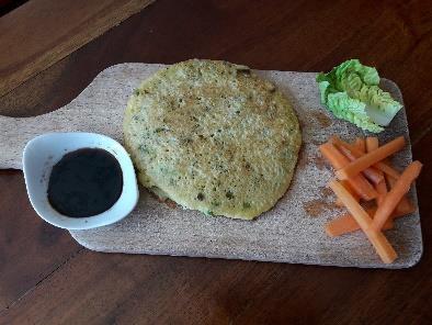 CREPES COREENNES AUX HARICOTS MUNGO ET CIBOULE