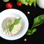 Overhead Shot of Tzatziki in a Bowl