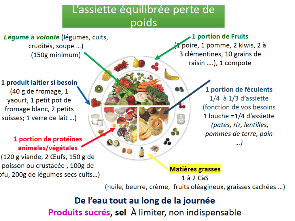 L’assiette équilibrée perte de poids