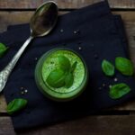 basil, soup, creamy, cream soup, dark, spoon, glass, fresh, green, healthy, yummy, meal, cook, pleasure, herbs, basil, basil, basil, basil, basil, soup, soup, soup, soup
